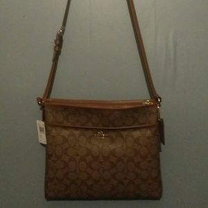 Authentic Coach Signature file bag